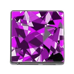 Purple Broken Glass Memory Card Reader (square) by Valentinaart