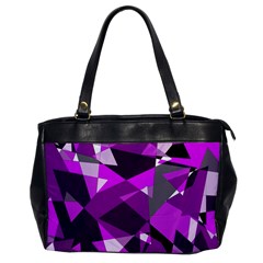 Purple Broken Glass Office Handbags by Valentinaart