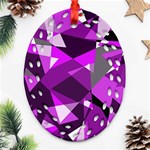 Purple broken glass Oval Filigree Ornament (2-Side)  Front