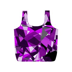 Purple Broken Glass Full Print Recycle Bags (s)  by Valentinaart