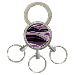 Purple And Gray Decorative Design 3-ring Key Chains by Valentinaart