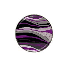 Purple And Gray Decorative Design Hat Clip Ball Marker (4 Pack) by Valentinaart