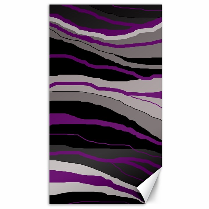 Purple and gray decorative design Canvas 40  x 72  