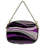 Purple and gray decorative design Chain Purses (One Side)  Front