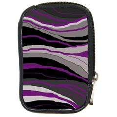 Purple And Gray Decorative Design Compact Camera Cases by Valentinaart