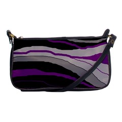 Purple And Gray Decorative Design Shoulder Clutch Bags by Valentinaart