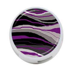 Purple And Gray Decorative Design 4-port Usb Hub (one Side) by Valentinaart