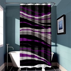 Purple And Gray Decorative Design Shower Curtain 36  X 72  (stall)  by Valentinaart