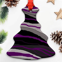 Purple And Gray Decorative Design Ornament (christmas Tree) by Valentinaart