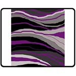 Purple and gray decorative design Double Sided Fleece Blanket (Medium)  58.8 x47.4  Blanket Front