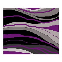 Purple And Gray Decorative Design Double Sided Flano Blanket (medium)  by Valentinaart