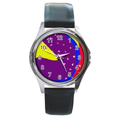 Optimistic Abstraction Round Metal Watch by Valentinaart