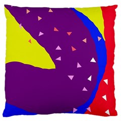 Optimistic Abstraction Large Flano Cushion Case (two Sides) by Valentinaart