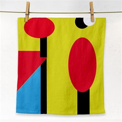 Abstract Landscape Face Towel by Valentinaart