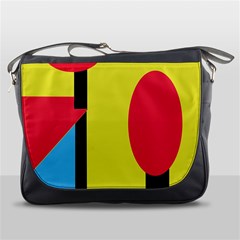 Abstract Landscape Messenger Bags by Valentinaart