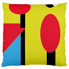 Abstract Landscape Large Cushion Case (one Side) by Valentinaart