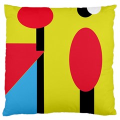 Abstract Landscape Large Flano Cushion Case (two Sides) by Valentinaart