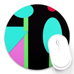 Abstract Landscape Round Mousepads by Valentinaart