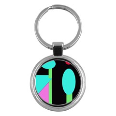 Abstract Landscape Key Chains (round) 