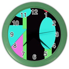 Abstract Landscape Color Wall Clocks by Valentinaart