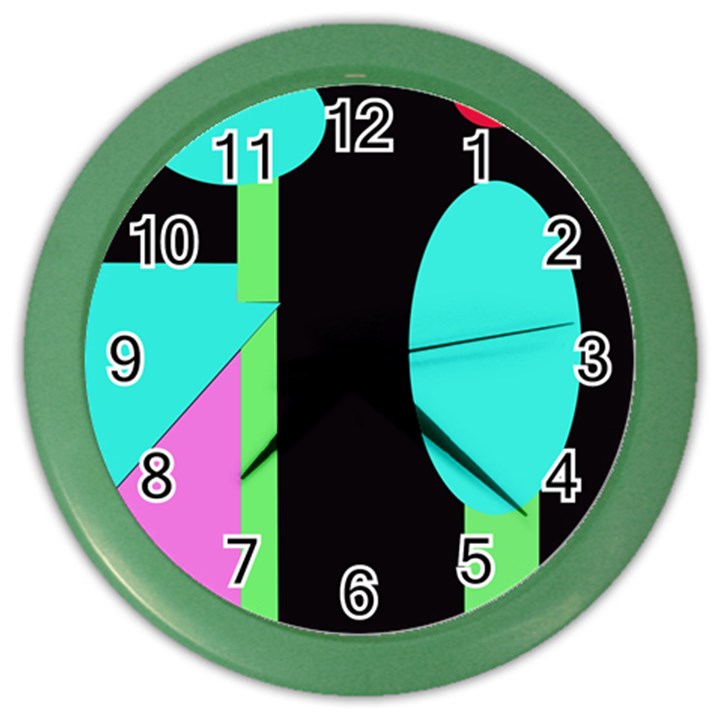 Abstract landscape Color Wall Clocks