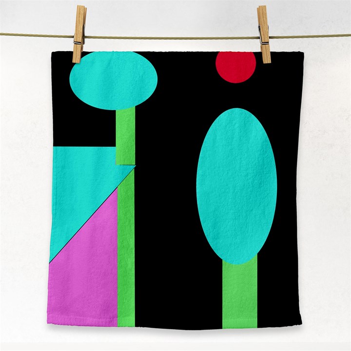 Abstract landscape Face Towel