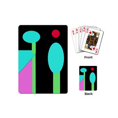 Abstract Landscape Playing Cards (mini)  by Valentinaart