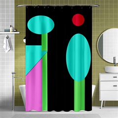 Abstract Landscape Shower Curtain 48  X 72  (small)  by Valentinaart