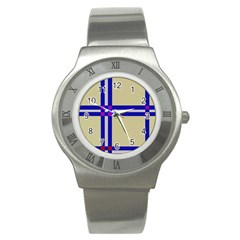 Elegant Lines Stainless Steel Watch by Valentinaart