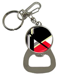 Red And Black Abstraction Bottle Opener Key Chains by Valentinaart