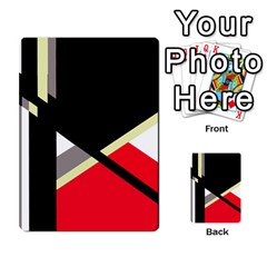 Red And Black Abstraction Multi-purpose Cards (rectangle) 