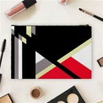 Red and black abstraction Cosmetic Bag (Large)  Back