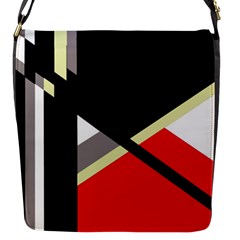 Red And Black Abstraction Flap Messenger Bag (s) by Valentinaart