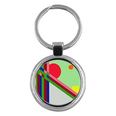 Decorative Abstraction Key Chains (round) 