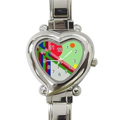 Decorative Abstraction Heart Italian Charm Watch by Valentinaart