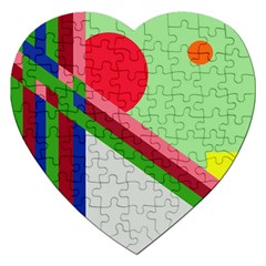 Decorative Abstraction Jigsaw Puzzle (heart) by Valentinaart