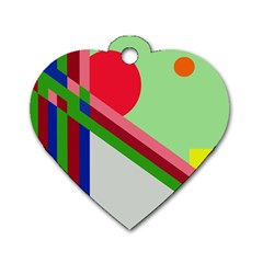 Decorative Abstraction Dog Tag Heart (two Sides) by Valentinaart