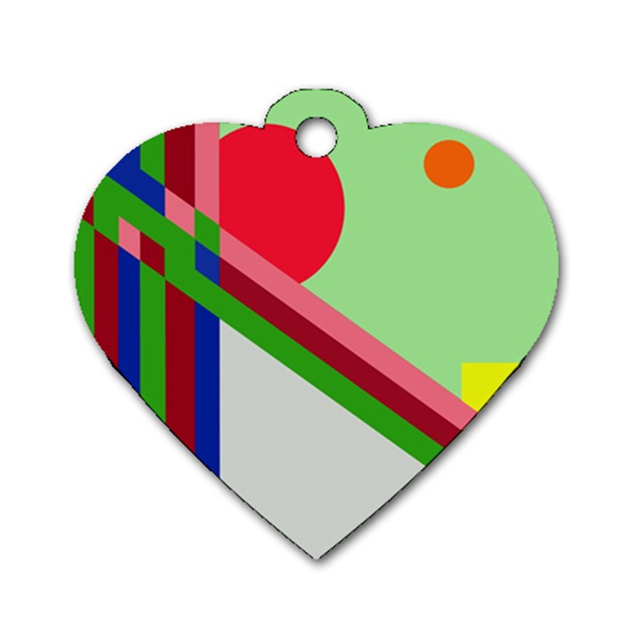 Decorative abstraction Dog Tag Heart (Two Sides)