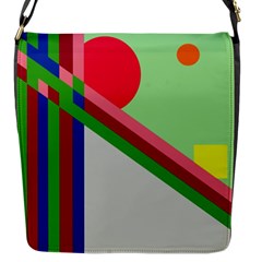 Decorative Abstraction Flap Messenger Bag (s) by Valentinaart