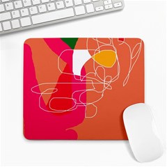 Orange Abstraction Large Mousepads by Valentinaart