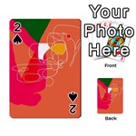 Orange abstraction Playing Cards 54 Designs  Front - Spade2