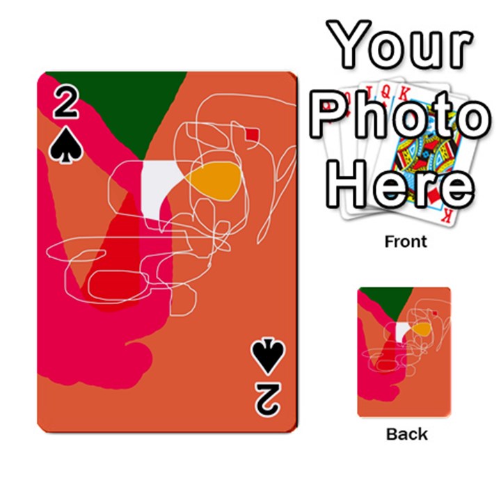 Orange abstraction Playing Cards 54 Designs 