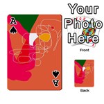 Orange abstraction Playing Cards 54 Designs  Front - SpadeA