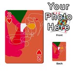 Orange abstraction Playing Cards 54 Designs  Front - Heart2