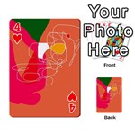 Orange abstraction Playing Cards 54 Designs  Front - Heart4