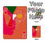 Orange abstraction Playing Cards 54 Designs  Front - Heart10