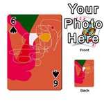 Orange abstraction Playing Cards 54 Designs  Front - Spade6