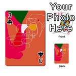 Orange abstraction Playing Cards 54 Designs  Front - Club3