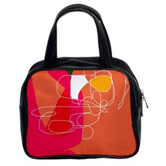 Orange Abstraction Classic Handbags (2 Sides) by Valentinaart