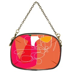 Orange Abstraction Chain Purses (one Side)  by Valentinaart